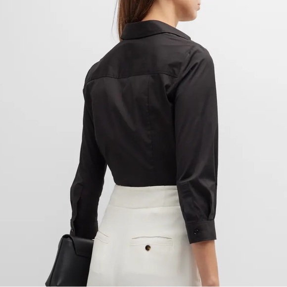 Carolina Herrera Crisp Classic Cotton Button Down Made in Italy Size 16 - Picture 3 of 11